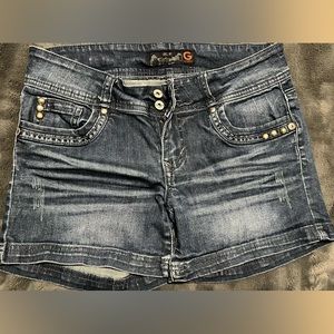 G by guess dark blue denim shorts